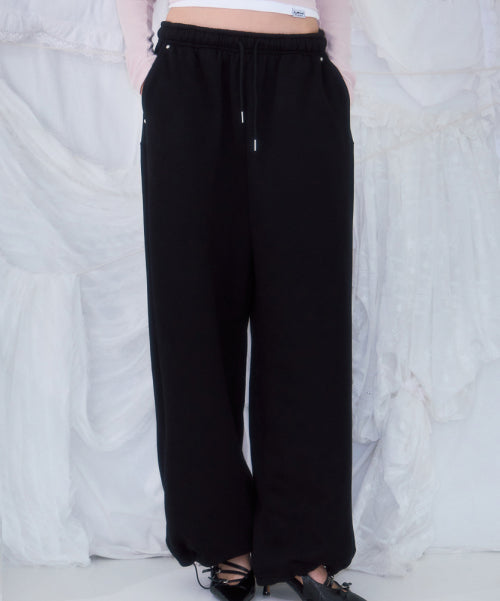 Back Point 2Way Sweatpants [Black]