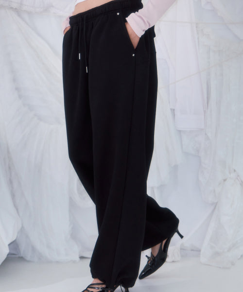 Back Point 2Way Sweatpants [Black]