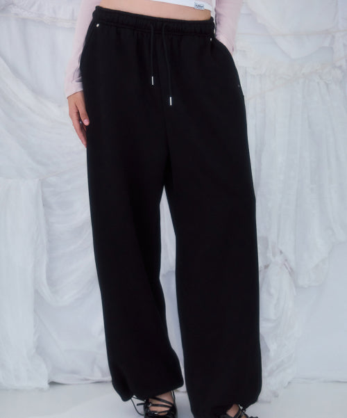 Back Point 2Way Sweatpants [Black]