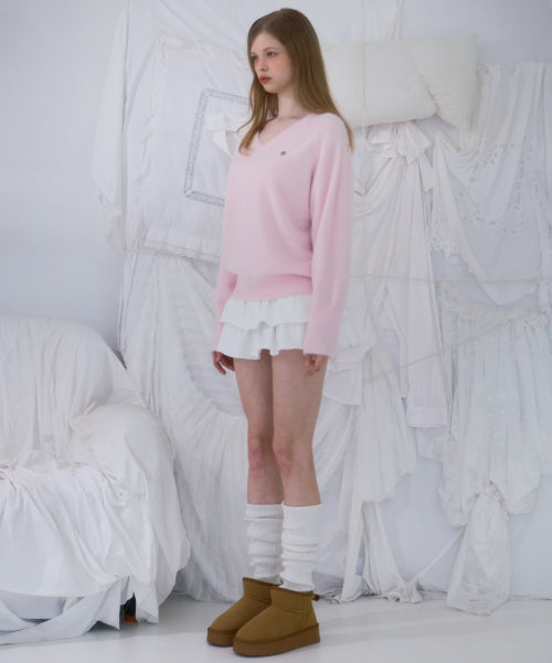 Cancan Sweat Mini Skirt [Ivory]