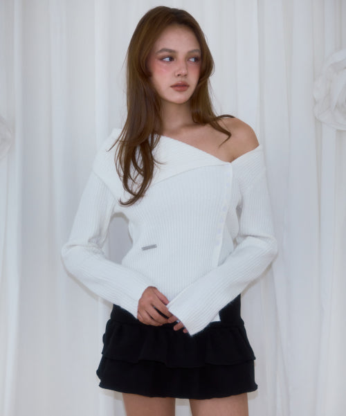 Cancan Sweat Mini Skirt [Black]