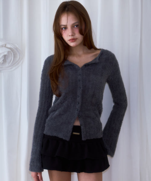Cancan Sweat Mini Skirt [Black]
