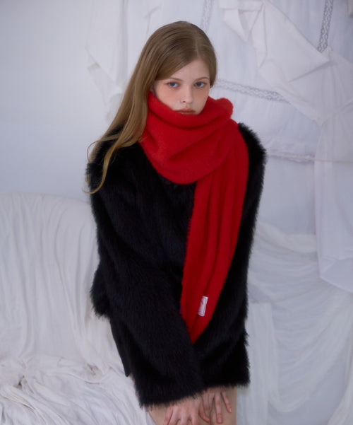 Cozy Fur Muffler [Red]