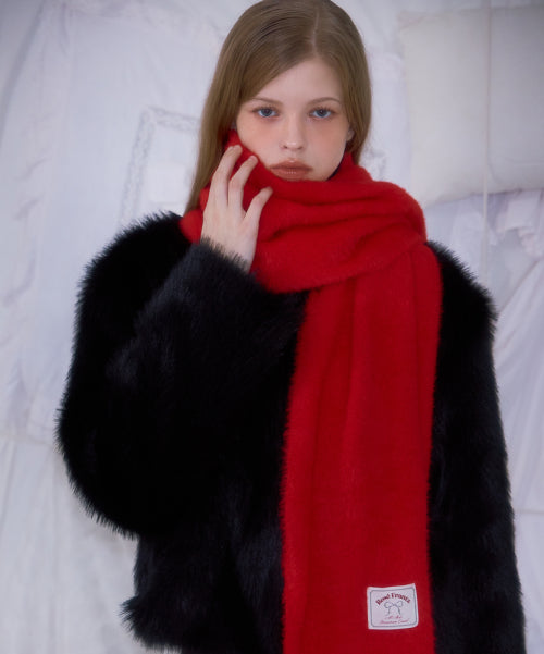 Cozy Fur Muffler [Red]