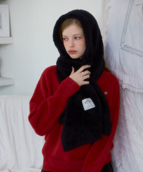 Cozy Fur Muffler [Black]