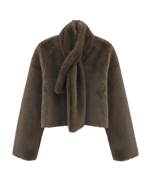 Col Noue Fur Jacket BEIGE