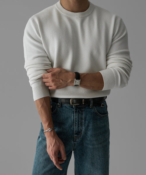 SOFT DOUBLE ROUND KNIT [IVORY]