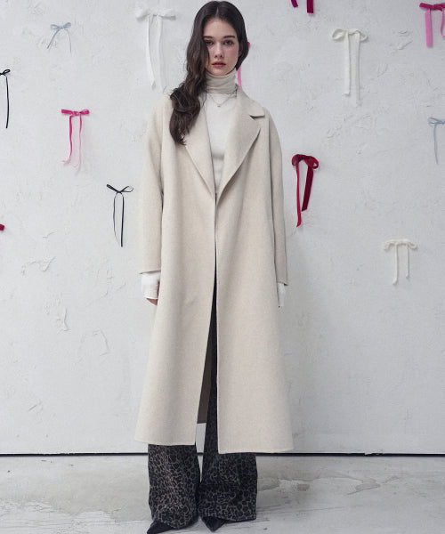 Langs Handmade Wool Coat BLACK