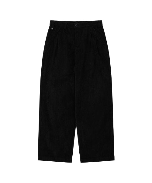 Two Tuck Corduroy Pants Black