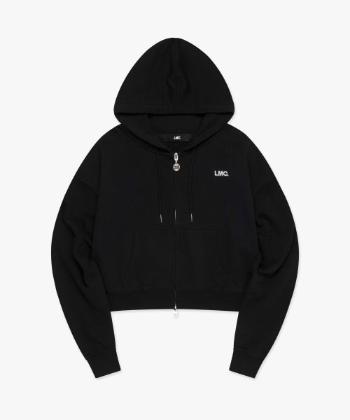 WM OG CROPPED ZIP-UP HOODIE black