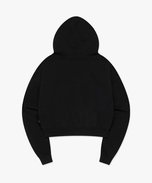WM OG CROPPED ZIP-UP HOODIE black