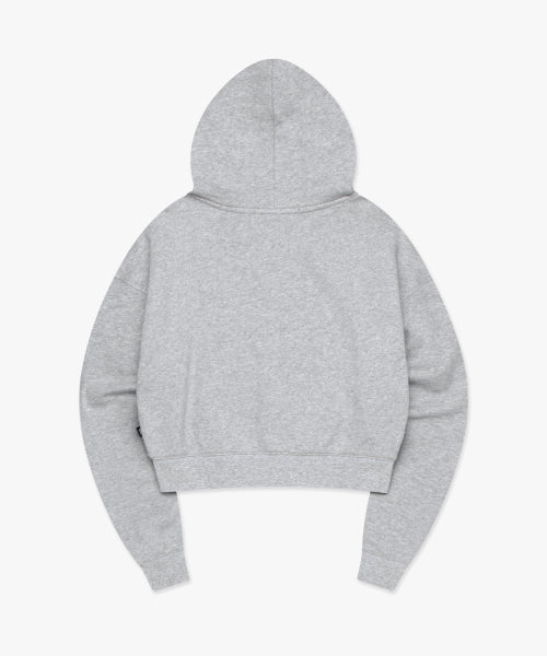 WM OG CROPPED ZIP-UP HOODIE heather gray