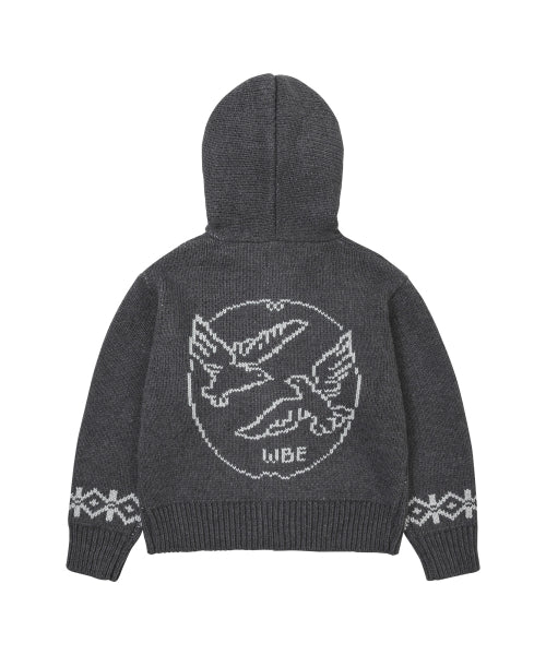 Fur Cowichan Hoodie Charcoal