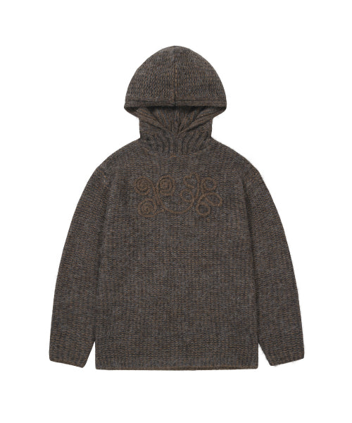 Oversized Balaclava Knit Brown