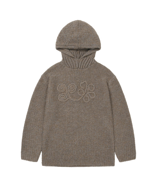 Oversized Balaclava Knit Beige