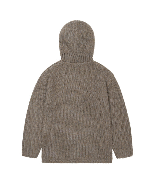 Oversized Balaclava Knit Beige