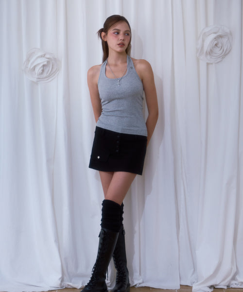 Pocket Mini Skirt [Black]