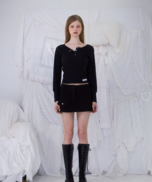 Pocket Mini Skirt [Black]