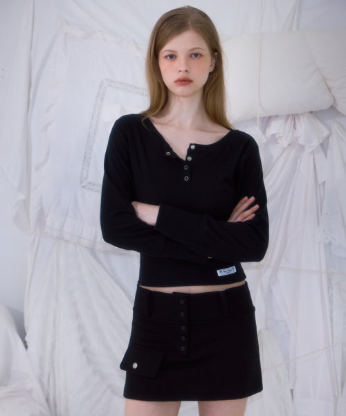Pocket Mini Skirt [Black]