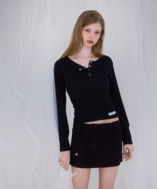 Pocket Mini Skirt [Black]