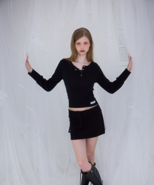 Pocket Mini Skirt [Black]