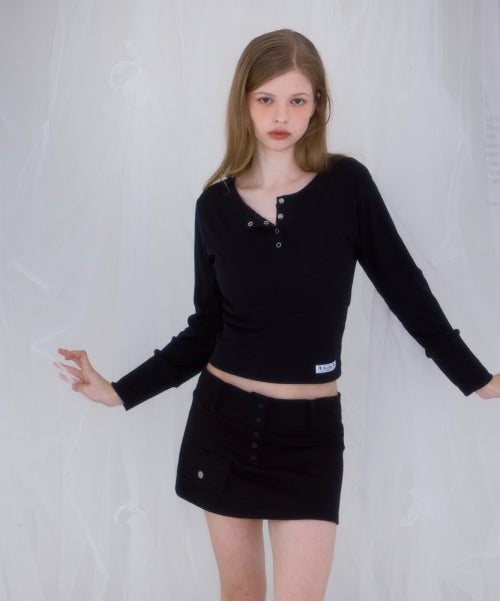 Pocket Mini Skirt [Black]
