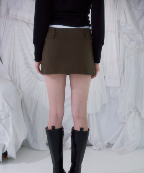 Pocket Mini Skirt [Khaki]