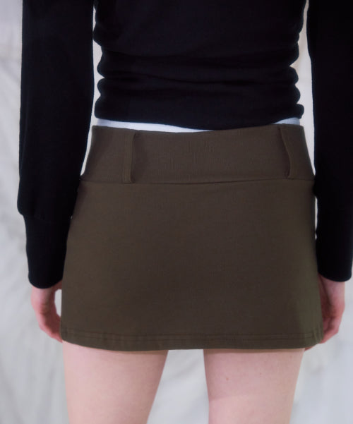 Pocket Mini Skirt [Khaki]