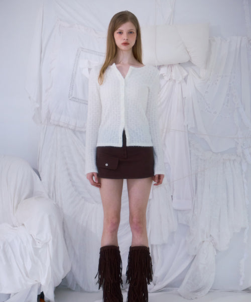Pocket Mini Skirt [Brown]