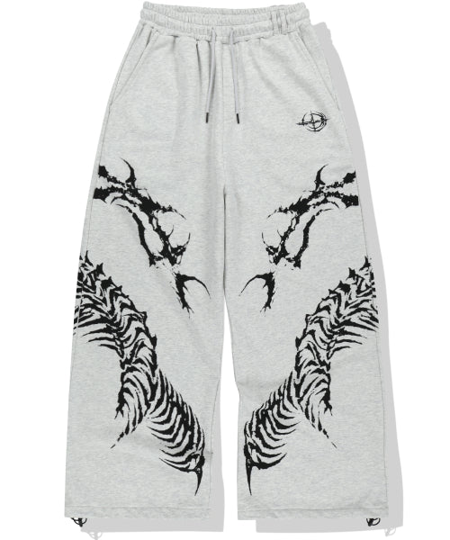 Snake Bone Sweat Pants - Light Grey