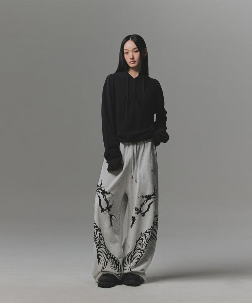 Snake Bone Sweat Pants - Light Grey
