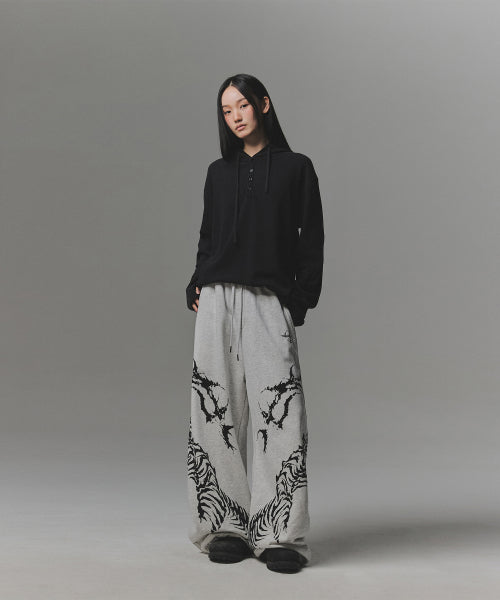 Snake Bone Sweat Pants - Light Grey