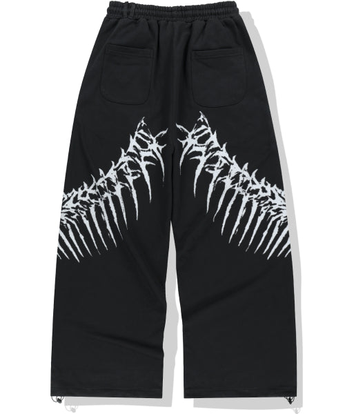 Snake Bone Sweat Pants - Black