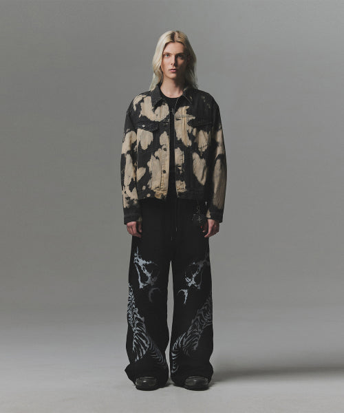 Snake Bone Sweat Pants - Black