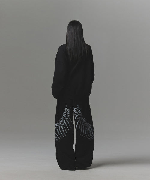 Snake Bone Sweat Pants - Black