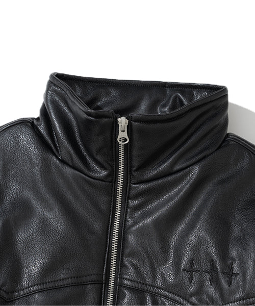 Knit Sleeve Puffer Jacket - Black