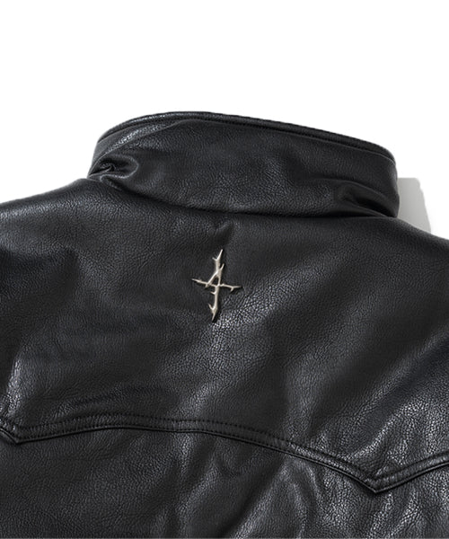 Knit Sleeve Puffer Jacket - Black