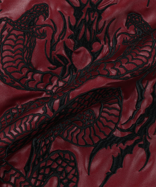 2 Crossed Viper Bomber Jacket - Red