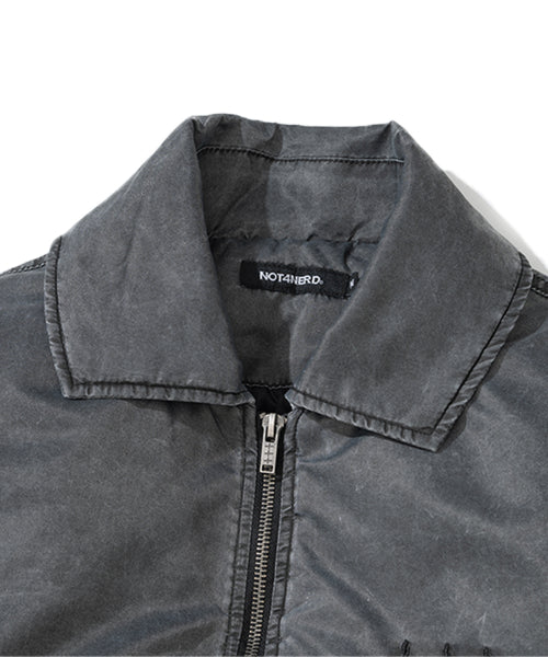 Chasm Eyes Washed MA-1 Jacket - Black