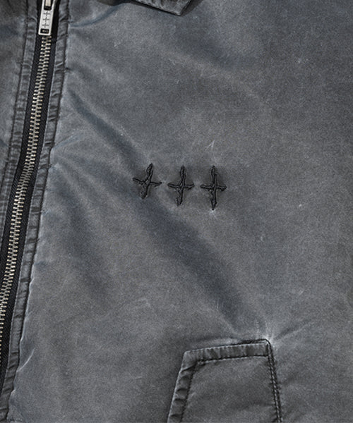 Chasm Eyes Washed MA-1 Jacket - Black
