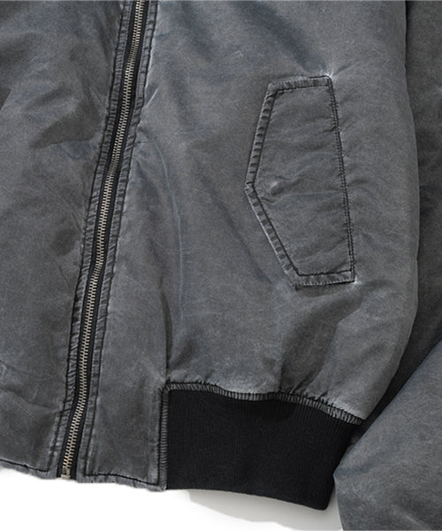 Chasm Eyes Washed MA-1 Jacket - Black