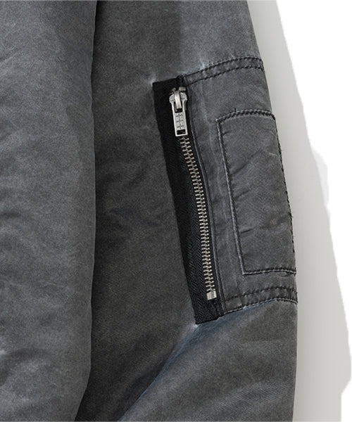 Chasm Eyes Washed MA-1 Jacket - Black