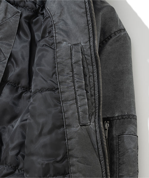 Chasm Eyes Washed MA-1 Jacket - Black