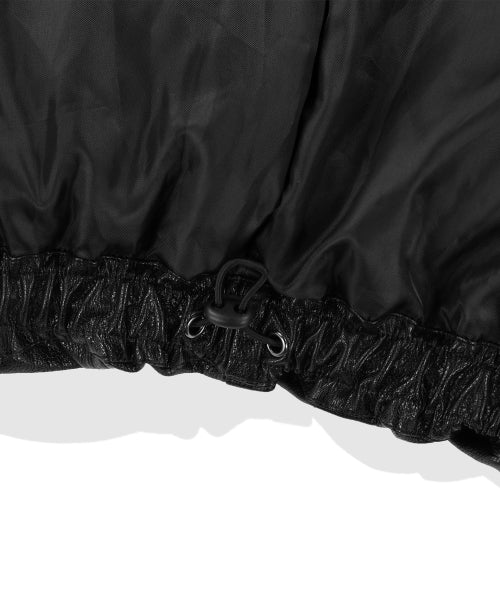 Panel Stud Puffer Jacket - Black