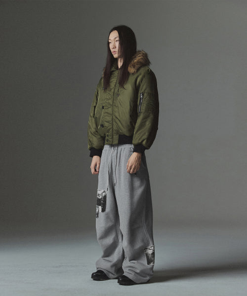 Fur Hooded N2B Bomber Jacket - Khaki