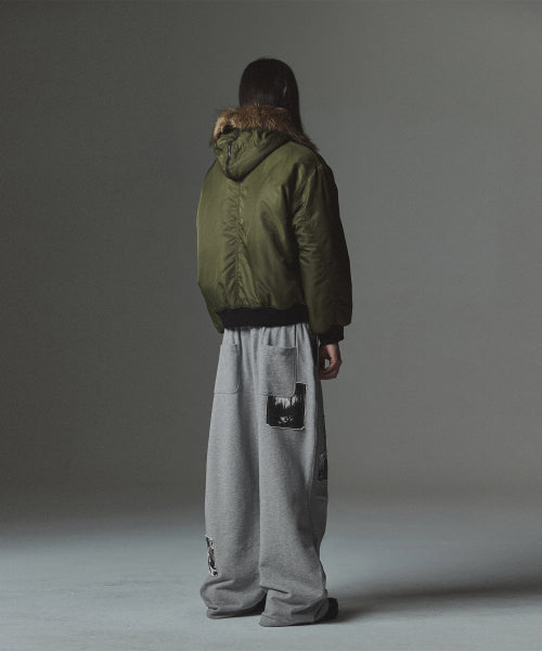 Fur Hooded N2B Bomber Jacket - Khaki