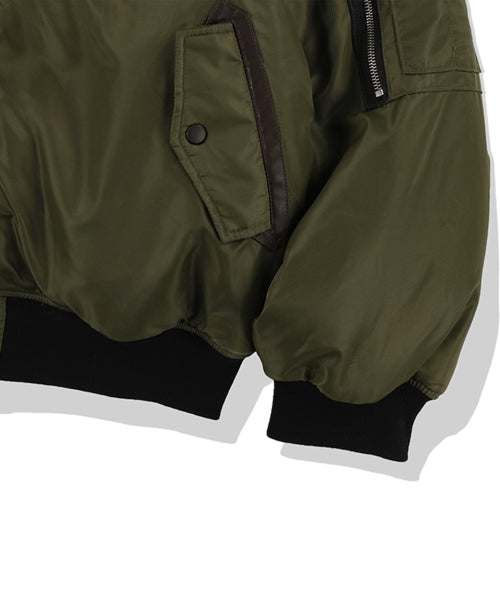 Fur Hooded N2B Bomber Jacket - Khaki