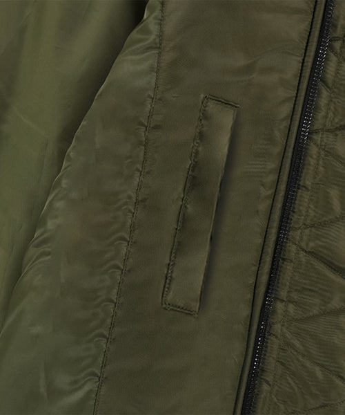 Fur Hooded N2B Bomber Jacket - Khaki