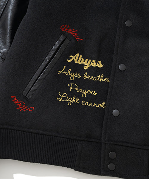 Veiled Abyss Varsity Jacket - Black