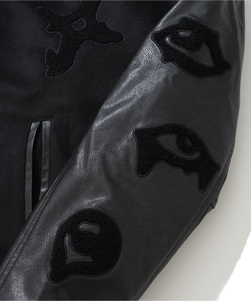 Veiled Abyss Varsity Jacket - Black